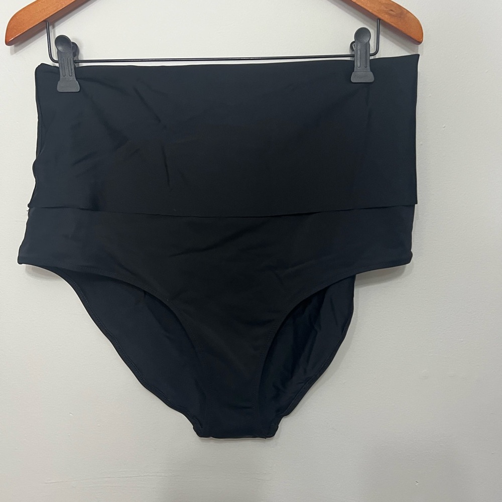 aerie High-Waist Black Swim Bottom